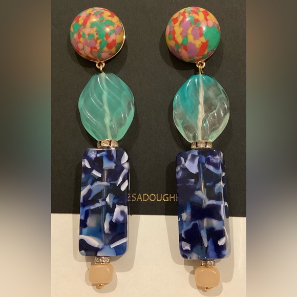 LELE sadoughi colorfu long earrings - Picture 10 of 10